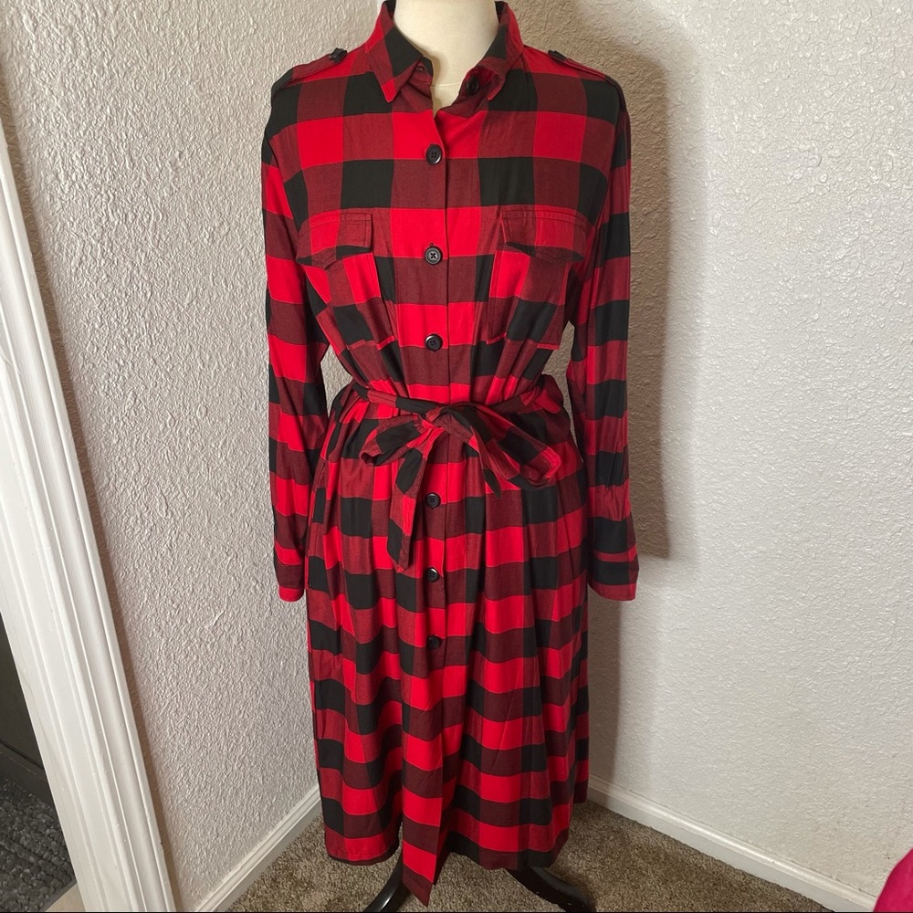 🍄 BB Dakota Red Plaid Dress Coat 🍄